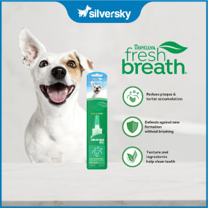 TropiClean Fresh Breath Oral Care CleanTeeth Brushing Gel for Dogs 2 oz (59ml)