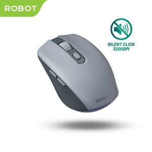 Mouse Wireless ROBOT M370 2.4GHz Silent Klik Optical 3200DPI dengan Receiver USB untuk PC Laptop Original Garansi 1 Tahun