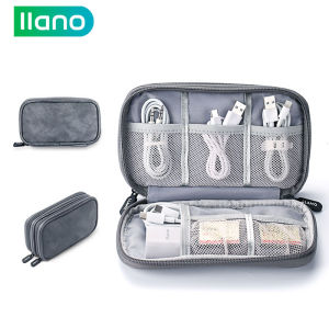 llano Portable Storage Bag Waterproof Travel Storage Case Gadget Adapter Accessories Sheepskin Organizer Case for USB Cable Charger / Power Bank / Electronic Organizer Bag