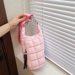 ADREE Water-resistant Water Bottle Holder Bag Quilted with Strap Insulating Cup Sleeve Stylish Large Capacity Crossbody Bag for Women