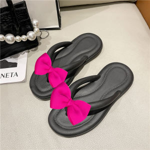 LHSunshine HOT รองเท้าแตะเท่ๆ รองเท้าใส่บ้าน รองเท้าวินเทจ พื้นนิ่มใส่สบายสินค้างานดีรับหน้าฝน ลุยน้ำกันได้เลย หูหนีบเบา รุ่นสุดฮิตแต่งโบสีชัดแจ่มมากบอกเลยพร้อมส่ง