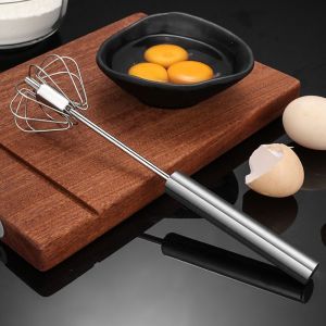 SWEET TIM Non-stick Rotating Coffee Milk Egg Stirrer Baking Mixer Manual Hand Egg Whisk Egg Beater Baking Tool Kitchen Accessories