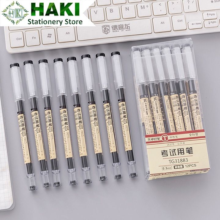 Bút Muji HAKI bản dupe bút gel đen xanh đỏ viết đều mực phụ kiện văn ...