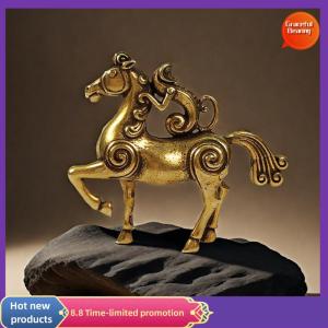 Graceful 2026 Year Of Horse Brass Feng Shui Horse Figurines Miniatures Bless Your Career With Success Home Office Desktop Decoration Gift