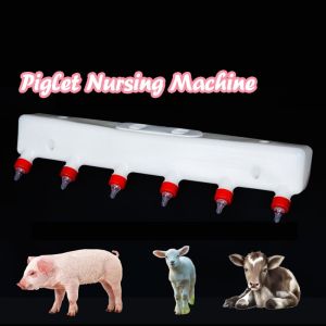 Feeding Device Large-Capacity 6 Nipples BPA Free Food-Grade Silicone for Mules Donkeys Pigs Horses Dogs Multi-Purpose Durable