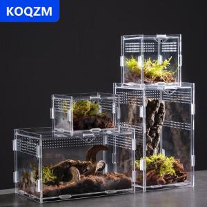 [COD] KOQZM Acrylic trong suốt bò sát chăn nuôi hộp Terrarium môi trường sống côn trùng nhện thằn lằn Bọ Cạp ăn lồng arboreal bao vây trường hợp