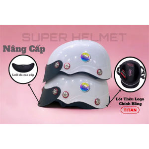 [TẶNG SET BIKER] Nón Bảo Hiểm CHÍNH HÃNG TITAN HELMET - Sơn Nhiều Màu - Phủ Nano - Gắn 7 Ốc Salaya + Mèo Thần Tài May Mắn
