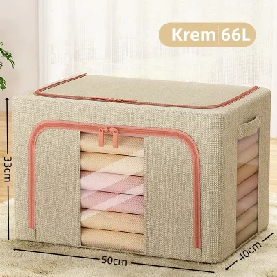 kotak penyimpanan baju storage box Bisa dilipat box baju tahan air tempat penyimpanan Mainan buku box penyimpanan serbaguna