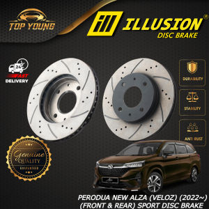 ILLUSION PERODUA NEW ALZA (2020~)  TOYOTA VELOZ (2020~)  FRONT & REAR DISC BRAKE ROTOR SPORT PERFORMANCE