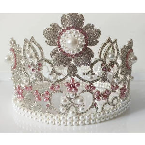 2022 Miss International Crown Rhinestone Bridal Tiaras Round Flower Tiaras Wedding Hair Accessories Queen Pageant  มงกุฎ miss universe มงกุฏนางงาม มงกุฎนางงามเต็มวง
