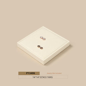 Oirlv ห่วงถาดเก็บของเครื่องประดับที่วางซ้อนได้ต่างหูสร้อยคอสร้อยข้อมือจัดระเบียบถาดเครื่องประดับกำมะหยี่ผู้ถือแสดงเครื่องประดับแผ่น P134