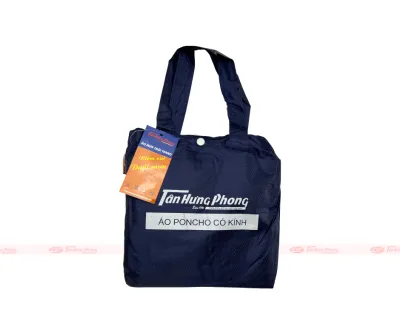 Áo Mưa Poncho cỡ đại siêu nhẹ dày dặn chống thấm siêu bền cao cấp đa dạng màu sắc vải dù 1 mũ Tân Hưng Phong chính hãng