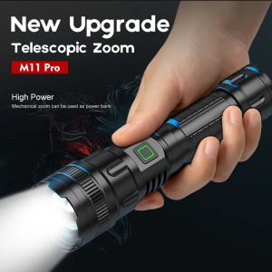 Tactical Torchlight Ultra Bright Zoomable Tactical Flashlight Waterproof LED Light USB Touch light Outdoor Camping Light