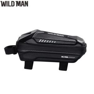 WILD MAN MTB Bag Pack Bicycle Accessories MTB Bike Top Tube Hard Shell Bicycle Front Frame Hard Shell Storage Bag