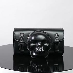 Túi treo trước xe máy điện Harley phong cách Punk Rock Âu Mỹ chống nước phụ kiện cho biker cruiser.