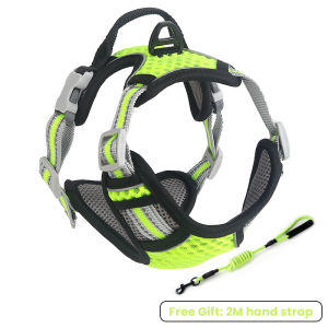 ROJECO Dây đeo cho chó có thể điều chỉnh được Dây đeo phản quang cho chó Vest Khai thác dây xích cho thú cưng Dây buộc cho chó Có thể điều chỉnh dây đai cho chó với chì đi bộ