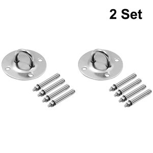 💞【Special price】💖Muya 1 2 3Set Stainless Steel Suspension Bracket Swinging Chair Hook Hammock Wall Mount Anchor Hook Yoga Swing Hanging Anchor Hanger