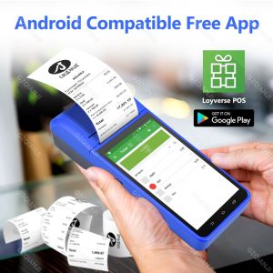 Handheld Android 8.1 POS Receipt PDA Printer Support 4G Network SIM card TF card