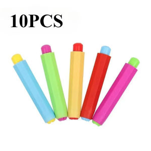 10 PCS Colourful Chalk Covers Adjustable Chalk Holder School Teacher Plastic Chalk Pen Clip Colourful Chalk Stick Clip