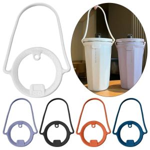 NIGHT PU Antislip Water Bottle Handle Silicone Portable Coffee Cup Carry Straps Coffee Mug Accessory Leakproof Milk Tea Carrier Holder Tyeso 600ml/40oz Dia 85-100mm