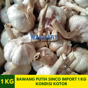 BAWANG PUTIH SINCO IMPORT 1 KG KONDISI KOTOR