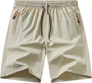 【5PCS】Casual Sports Shorts for Mens Summer Ice Silk Breathable Loose Large Size Cool and Quick Drying Fashion Elastic Casual