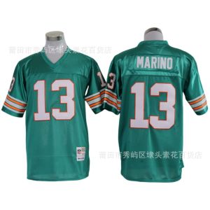 NFL Dolphins Dolphins Rugby Wear Jersey Vintage Embroidered MN Hall of Fame Jersey American Football