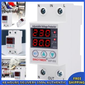 Vktech 80A 220V Under Voltage Protective Device Protector Relay Dual Digital Display
