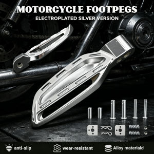 A Pair Rear Foot Pegs Aluminum Alloy Rear Footstep For Honda Yamaha Universal Durable Strong Footrest Motorcycle Accessories