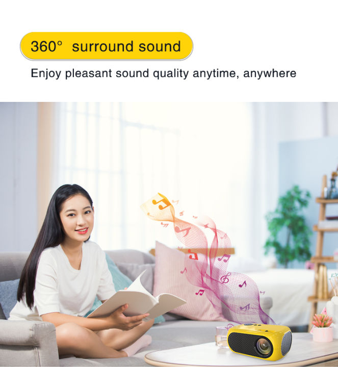 [deuuo] MINI 4K Pportable Projector Home Theater Portable 3D Cinema LED ...