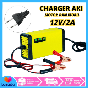 CAS CASAN AKI MOTOR MOBIL 12V 2A 12V/12A PORTABLE OTOMATIS CHARGER ACCU CARGER AKI PORTABLE MOTOR MOBIL Maju Sejahtera Abadi
