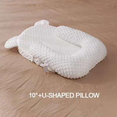 Portable Baby Anti-spill Milk Pillow Newborn Baby Feeding Mattresses Adjustable Baby Shaping Pillow Spill Proof Ramp Pad 婴儿防吐奶枕