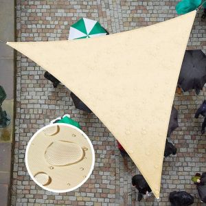 420D Sun Shade Sail Waterproof Triangle Oxford Canopy Sunblock 98% UV Blockage UV & Water Resistant Sunshade Cloth Uv Block