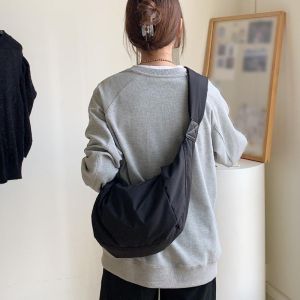 NALANILI Versatile Down Crossbody Bags Large Capacity Casual Shoulder Bag  Simple Dumpling Bag for Women Men
