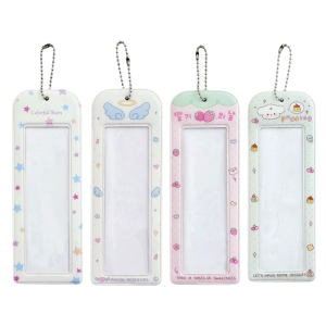 ซองใส่การ์ดรูปภาพของไอดอล PVC พร้อมของประดับรูปการ์ตูนและมีสไตล์เคสแขนสำหรับโชว์ของสะสม