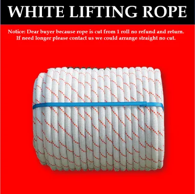 Toyu 5-10 Meters 4-12mm White Lifting Rope Safety Rope Polypropylene Rope Soft Lifting Rope