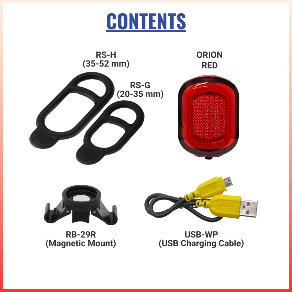 Moon Orion Red 50 Lumens Bicycle Light Lazada Singapore