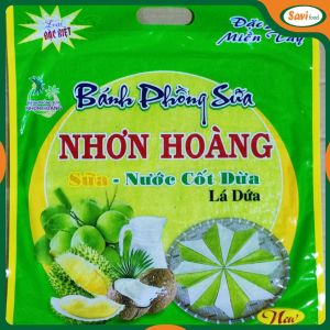 Bánh Phồng Sữa Nhơn Hoàng Bánh Tráng Sữa vị sầu riêng lá dứa cốt dừa thơm ngon SaviFood