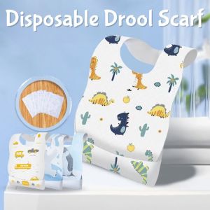10PCS/Bag Disposable Baby Bibs Cotton Scarf Anti Spitting Newborn Feeding Pad Infant Saliva Towel