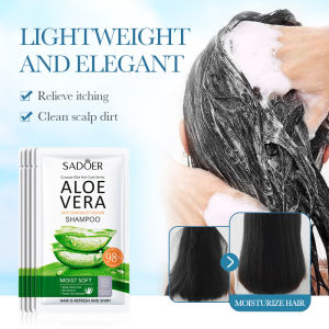 Set 5 gói Dầu gội gừng Sadoer dầu gội dưỡng ẩm cho mái tóc mềm mượt với hương thơm tinh tế gói 8ml thích hợp du lịch