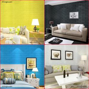 [COD] mingxuan 35x38.5cm 3D Retro Self-adhesive Foam Brick Wall Stickers Waterproof Anti-collision Bedroom Decoration Renovated Wall Sticker