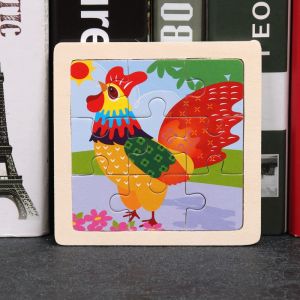 Wooden puzzle toys/Mainan puzzle kayu anak hewan kartun/Mainan Edukasi anak bayi B176
