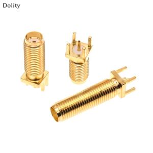🎁【Special price】Dolity หัวเสียบ SMA ตัวเมีย10ชิ้นตัวหนีบขอบน๊อตขนาด1.6มม. ตัวเชื่อมต่อแบบ RF ติดตั้งตรงขั้วต่อหางปลาตัวเมียขั้วต่อหางปลาตัวเมีย