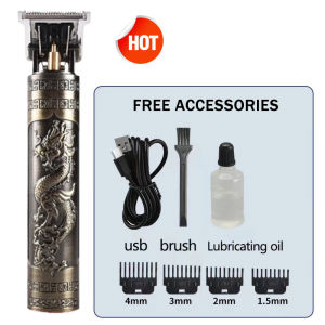 USB Professional Beard Hair Trimmer Electric Clippers Cordless Hair Clipper Shaver Razor Rechargeable For Haircut Men