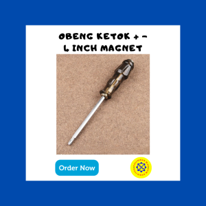 Obeng Ketok Bolak Balik 4 Inch Plus Minus Magnet Punch Screwdriver Ketok Baja