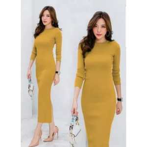 (GROSIR TERMURAH) DRESS LEXY RAJUT KOREAN STYLE / DRESS WANITA RAJUT BODYCON/ MIDI DRESS VIRAL (COD)