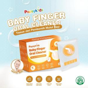 Popsykids Baby Finger Oral Cleaner – 100% Tisu Kasa Pembersih Mulut Bayi / Lidah Bayi / Gusi Bayi