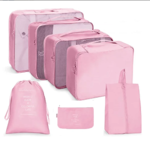 7 In 1 Travel Organizer Set Packing Storage Bag Waterproof Zip Lock Pouch Luggage Shoe Bag Travel Organizers and Pouches
