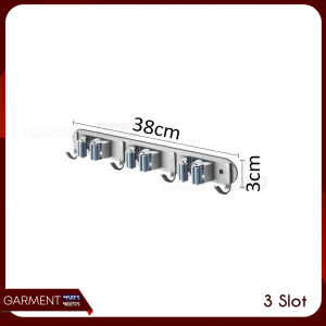 Gantungan Sapu Pengki Pel Tempel Dinding Praktis Rak Hook Slot Alat Kebersihan Dengan Pengait