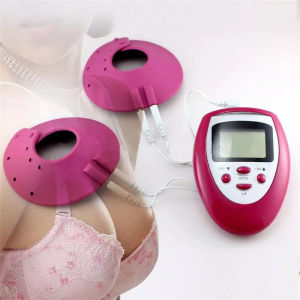 电动丰胸按摩器 Enlarge Women Breast Massage Electric Pulse Therapy Massager Machine Enhance Cups Bra Inserted Electrode Pads
